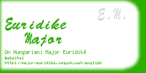euridike major business card