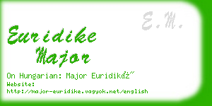 euridike major business card